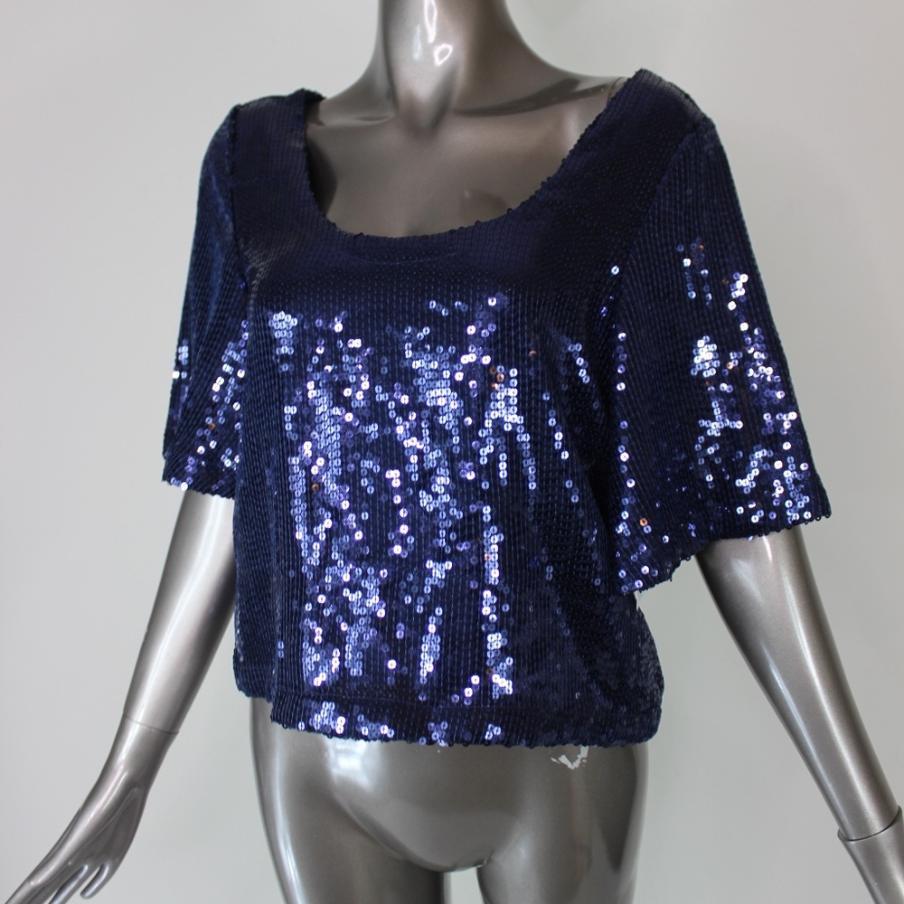 Free People women top Sequin night fever tee